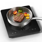 TOKIT M1 Induktionskochfeld - 2000W, 9 Touch-Stufen, 90-Minuten-Timer, 40mm Ultraflach, Schwarz