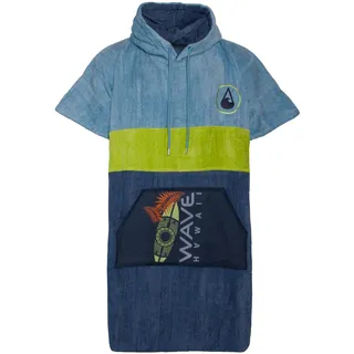 WAVE HAWAII Bade-Poncho Damen & Herren Kapalua mit Kapuze, Größe L, 170-200cm, 100% Baumwolle Surf-Poncho für Erwachsene, Velours & Frottee-Handtuch mit hoher Wasserabsorption - L