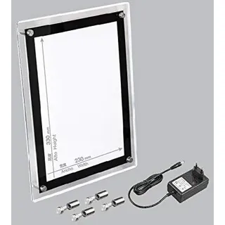 LED-Acrylrahmen, HD, Weiß, Größe 40 cm x 30 cm, 7 W, 6400 K, geeignet für Haushaltsrahmen, Werberahmen für Geschäfte, kann auch als Geschenk verwendet werden