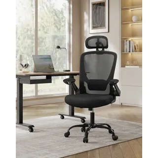 Songmics Drehstuhl Mesh Schwarz