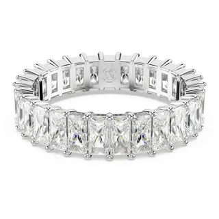 Swarovski Matrix Ring, Baguette-Schliff, weiß Rhodiniert