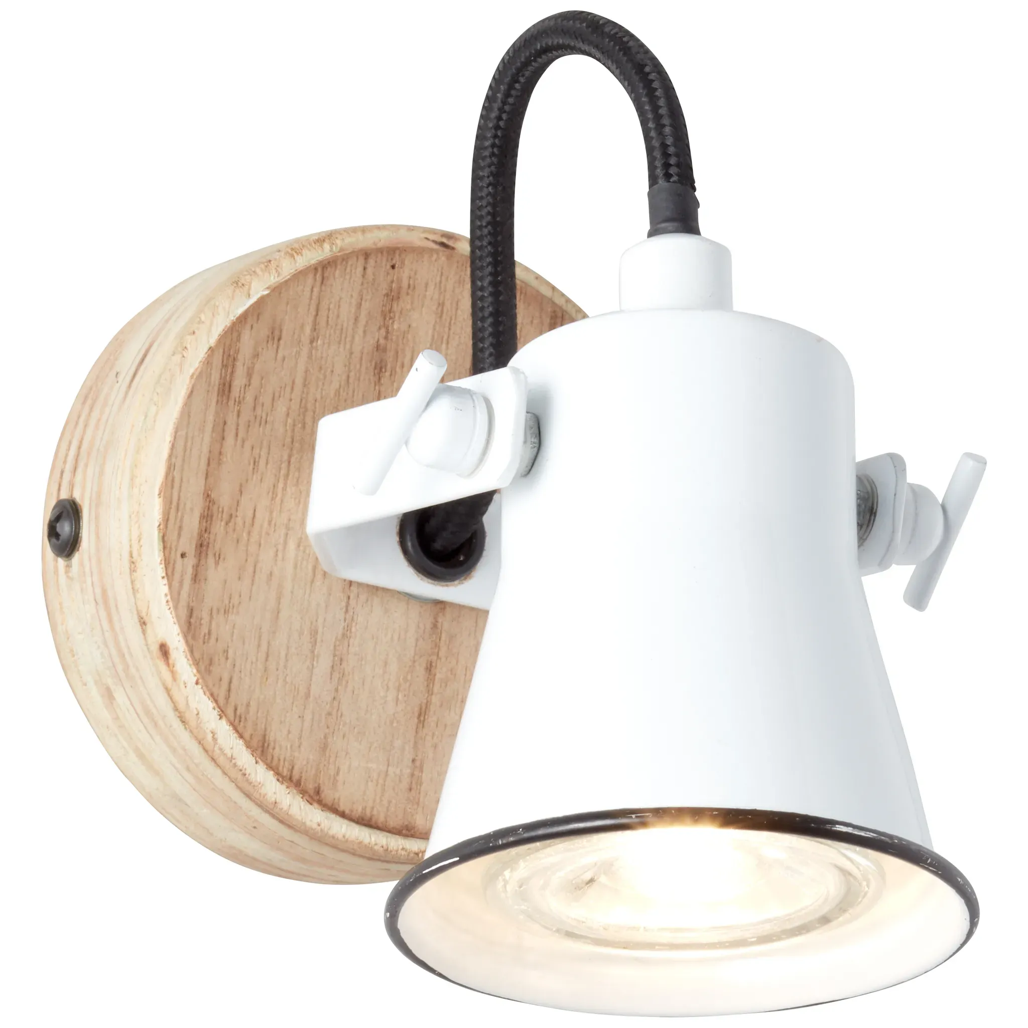 Brilliant Wandspot Seed weiß Holz GU10 max. 5W ohne Leuchtmittel schwenkbar