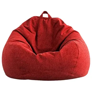 ad.con Sitzsack mit ECO Füllung Puff Relax-Sessel Sitzkissen Bodenkissen Bean Bag 70x80x50 Rot