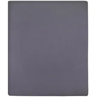 vidaXL Spannbettlaken 2 Stk. Jersey Anthrazit 140x200 cm Baumwolle