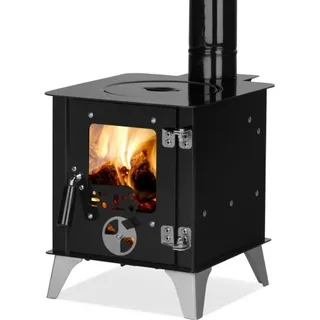 Garten-Ofen "Tiny" mit Herdplatte, Zeltofen, Terrassenofen, Camping, Outdoor-Kamin