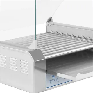 Royal Catering Hot Dog Grill - 11 Rollen - Edelstahl