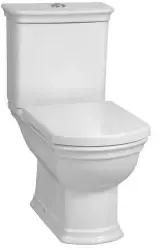 Valarte Stand-WC-Kombination Tiefspüler Open Back Abgang Vario Weiß Hochglanz mit Oberfächenveredelung Clean