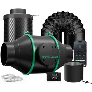 IFresh Combo 4-Zoll Smart Inline-Kanalventilator und Kohlefilter Mars Hydro