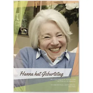 Einladungen zum 70. Geburtstag Grün online gestalten und bestellen - Collage in Grün | Wunderkarten.de