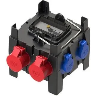 PCE Kunststoff-Mobilverteiler, Modell IMST, IP44, 197x197x200, 6TE, schwarz (9030206)