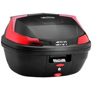 GIVI B47 Blade Monolock Topcase mit Platte, - Glossy Black / Red - One Size