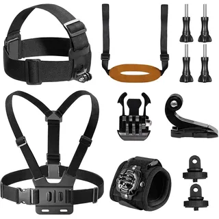 AKASO Action Cam Fußball Kit kompatibel mit EK7000/EK7000 Pro/Brave 4/Brave 4 pro/Brave 7 LE/Brave 7/Brave 8/V50X/V50 Pro/V50 Elite/GoPro Hero 11 10 9 8 7/Apexcam Action Kamera