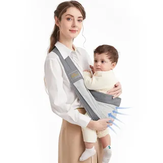 Tragetuch Baby, Mumgaroo Babytrage Neugeborene ab Geburt, On the Go Multifunktionale, für Babys von 0 bis 36 Monaten, Kleinkinder bis 15kg