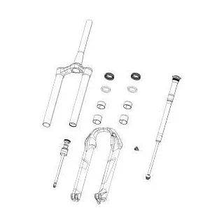 Rock Shox Zubehör CSU Zeb DB 44OS 69OD 1.8 ANO BLK