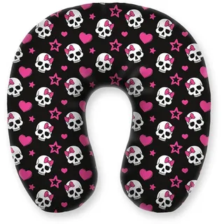 DIE GESCHENKEWELT 45155 Nackenhörnchen mit Skull-Motiv, schwarz