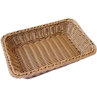 Eieenotee Aufbewahrungskorb, Handgefertigt, Rechteckig, Rattan, Organisation, Korb, Brothalter, Obst, Gemüse, Snack-Lebensmittelbehälter, Langlebig, Einfach zu Verwenden, S