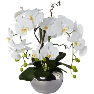Creativ green Creativ-green Kunstblume Orchidee, Phalaenopsis, weiß, Real Touch