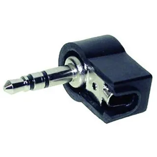 TRU Components 1559795 Klinken-Steckverbinder 3.5mm Stecker, gewinkelt Polzahl 3 Stereo Schwa
