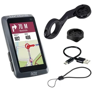 Sigma ROX 12.1 EVO Basic Set - Night Grey Fahrrad-Navi Fahrrad Europa Bluetooth®, GPS, GLONASS