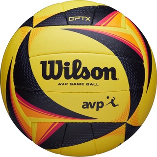 Wilson Unisex-Adult OPTX AVP Game Ball Volleybälle, Yellow/Black/ORANGE, Official