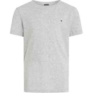 Tommy Hilfiger Jungen T-Shirt Kurzarm Rundhalsausschnitt, Grau (Grey Heather), 14 Jahre