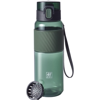 Zwilling Trinkflasche BPA-frei, Wasserflasche für Fitness, Freizeit und Büro, Sportflasche aus Tritan, Dunkelgrün, 680 ml