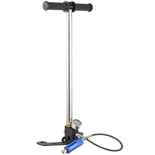 SPYMINNPOO Manuelle Hochdruck-Luftpumpe, Tragbarer Inflator mit Manometer, Edelstahlgehäuse für das Tauchen mit Sauerstoffflaschen Handpumpe Für Sauerstoffflaschen Handpumpe Für Sauerstoffflaschen