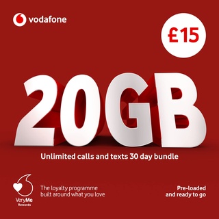 Vodafone Pay As You Go £15 SIM