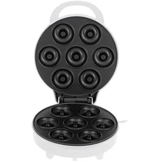 Adler Donut-Maker 7 Donuts 5cm Antihaftbeschichtung rutschfest weiß