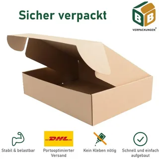 BB-VERPACKUNGEN 50x DHL Kleinpaket Klappschachtel Faltkarton 350x250x80mm