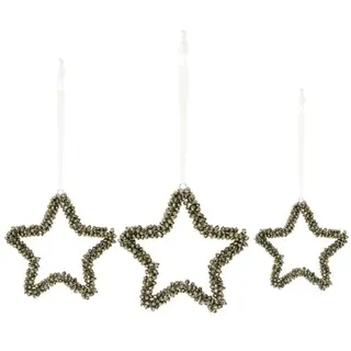 Small Foot Company small foot 2357 Weihnachtsdeko Sternenhänger Glöckchen, 3er Set,