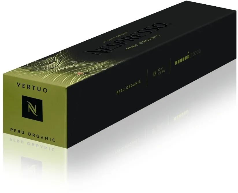 Nespresso Peru Organic Vertuo Line 10 Espresso Kaffeekapseln Grün 40 ml Fruchtig