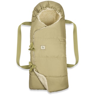 hauck Carry N Play, Green/Teddy Fleece – 3in1 Baby Tragetasche, Fußsack & Spieldecke – 85 x 40 x 13 cm - Kinderwagen Zubehör ab Geburt bis 9 kg – Tragbar & Sicher Fixierbar
