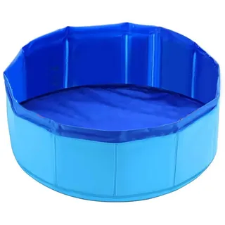 Hinapan 1 Stück Faltbarer Hundepool, Faltbare Hunde Und Katzenbadewanne, Tragbare Hundebadewanne, rutschfeste Badewanne Für Hunde Und Katzen, 30 X 10 cm (Blau, Klein)