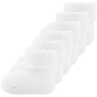 Ewers Socken Newborn Socken Uni (6-Paar) grau|weiß