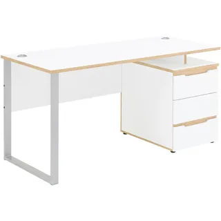 Innostyle Schreibtisch Memphis Eiche / Weiß