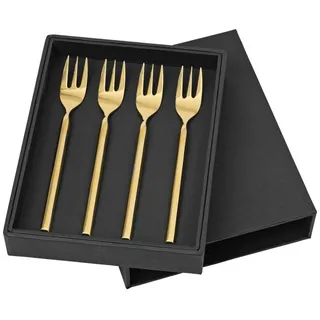 Broste Copenhagen 4er Set Kuchengabeln Tvis Kuchengabel, gold
