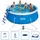 Aufstellpool ⌀ 457 x 122 cm Blau inkl. Filterpumpe + Leiter