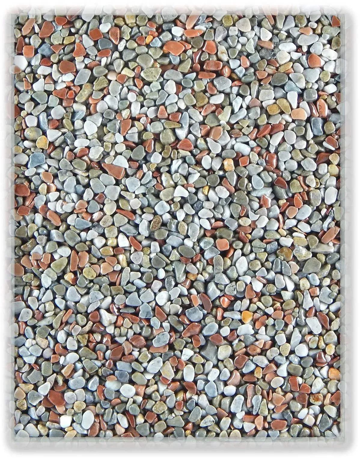 Terralith Farbmuster Marmorsteinteppich -mix bergamo-, Körnung: fein (2-4 mm)