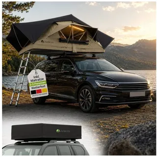 Juskys Autodachzelt Lago 140 x 240 cm Schwarz / Khaki 