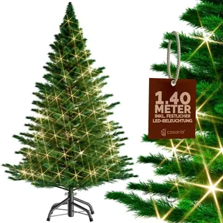 CASARIA Weihnachtsbaum 140cm mit Lichterkette