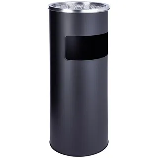 Svita 30L Standaschenbecher Eimer Aschenbecher Mülleimer Ascher 60x25cm Schwarz