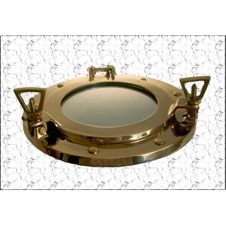 Moritz Bullauge Nautik Spiegel Maritim Schiff Nautika 20 cm Messing rund