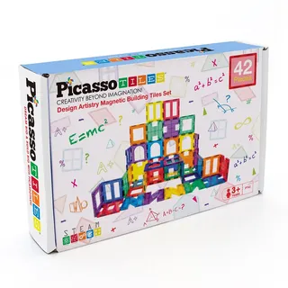 Picasso Tiles Artistry Magnetische Fliesenset (pt42) Konstruktionsspiel 42 Stücke - Multicolor - One Size