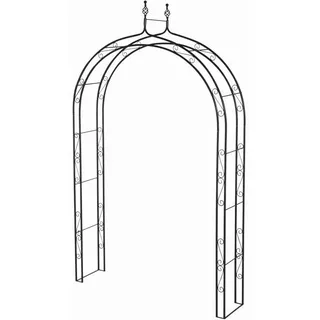 Siena Garden Rosenbogen Oxford, Metall anthrazit Maße: 150 x 36 x 250 cm,