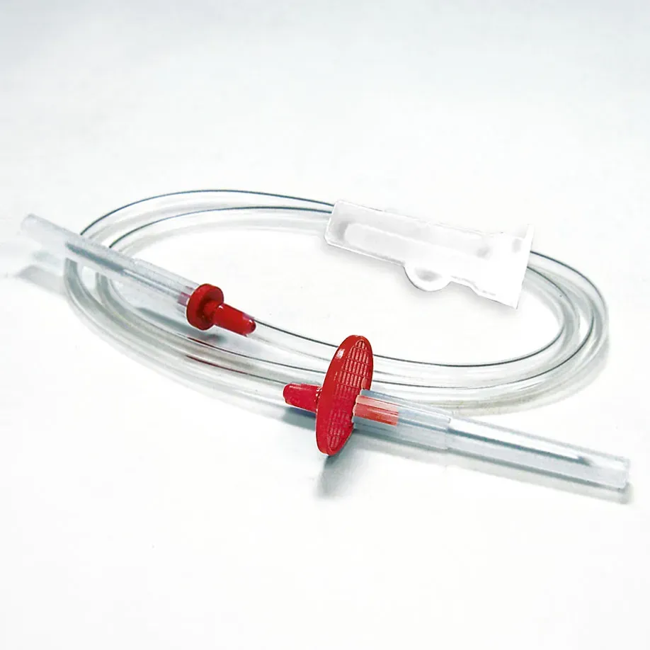 PPS-Blutentnahmegeräte, rot, mit Rollklemme, VPK Ø 1,8 x 43 mm (10 Stck.)