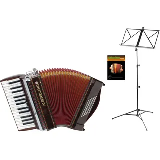 Alpenklang Pro Akkordeon II 48 M Palisander Set