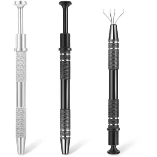 Piercing Kugel Aufdreher 2 Stück, Piercing Zange für Kugeln mit 4 Klauen, Piercing-Ball Greifer für Edelsteinabholung, Kleinteile