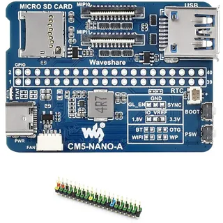 CM5-NANO-A Nano Base Board for Raspberry Pi Compute Module 5 | Compact CM5-Compatible GPIO, USB 3.2, MIPI Interfaces | Evaluation & Integration Board for CM5 Lite/eMMC