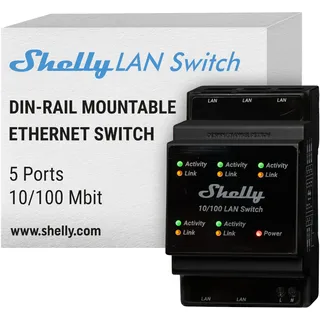 Shelly LAN Switch 5 Ports, 10/100 Mbit
